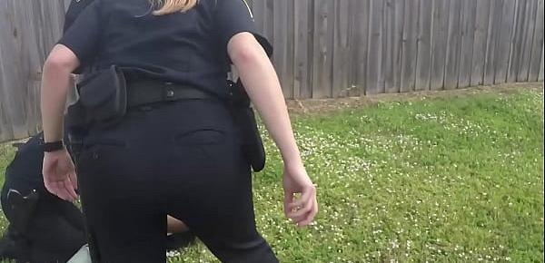  THICK fat BLACK cock wrecks white COP&039;s pussy